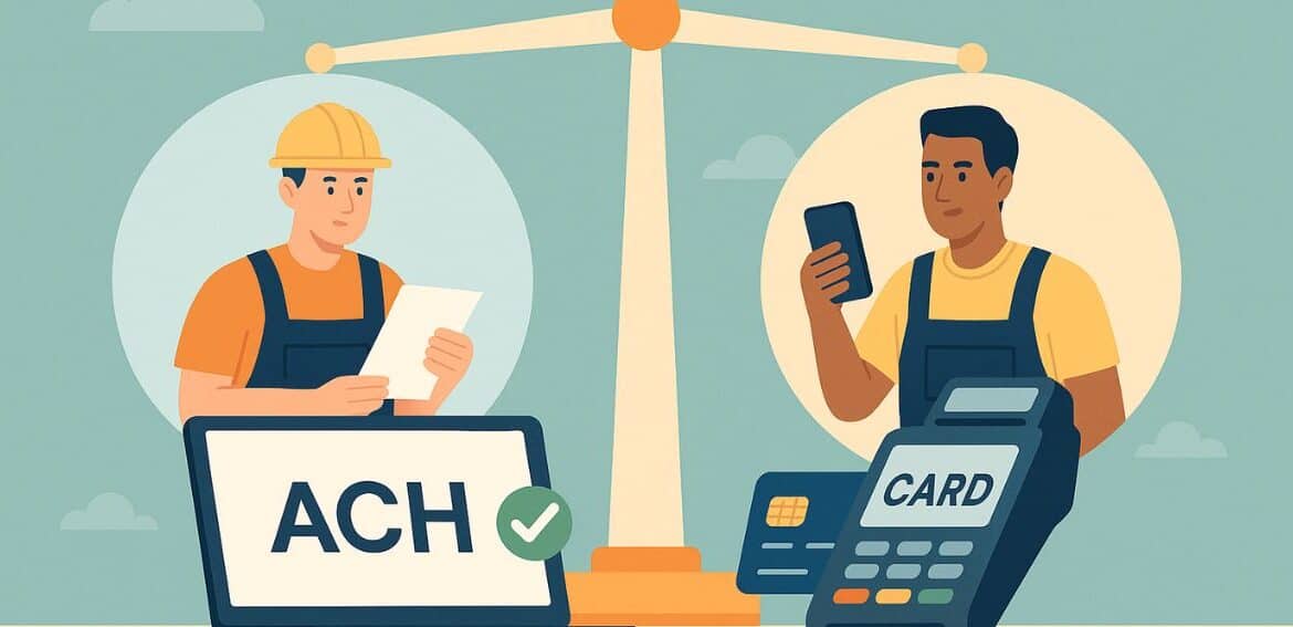 ACH vs card payments for contractors